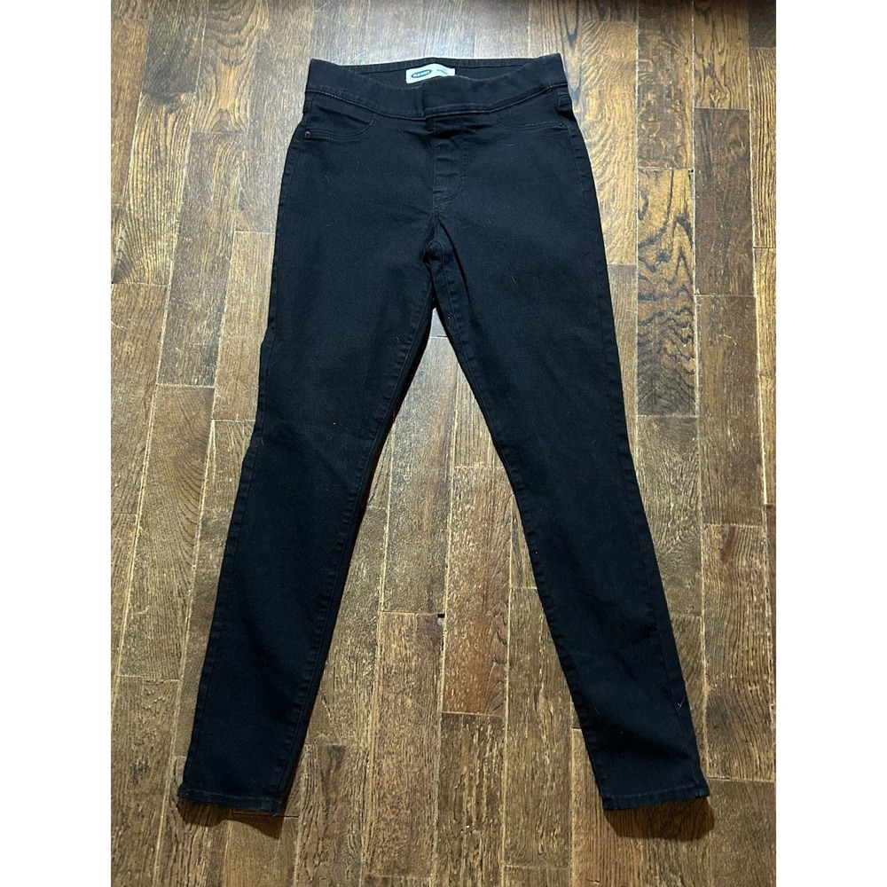 Old Navy‎ Super Skinny Pull On Women's size 10 black straight leg jeans